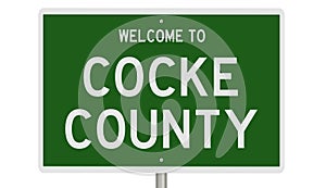 Road sign for Cocke County