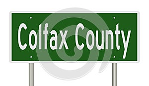 Road sign for Colfax County
