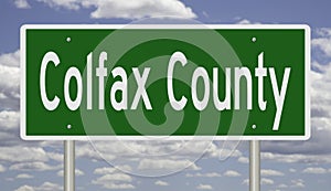 Road sign for Colfax County