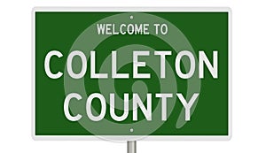 Road sign for Colleton County