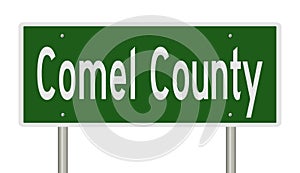 Road sign for Comel County