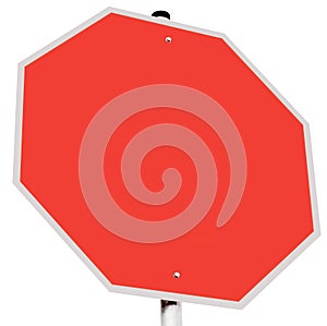 Road sign compulsory highway code stop symbol white backgroun