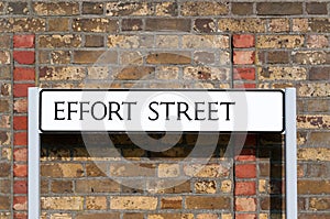 Road sign conceptual image Effort street: Maximum effort for max