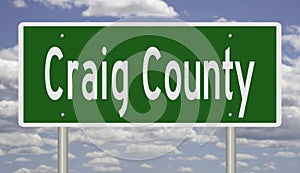 Road sign for Craig County