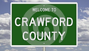 Road sign for Crawford County