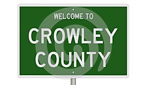 Road sign for Crowley County