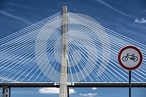 Road sign for cycling