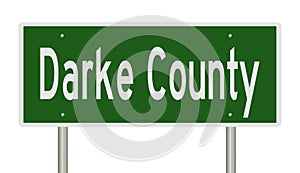 Road sign for Darke County