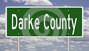 Road sign for Darke County