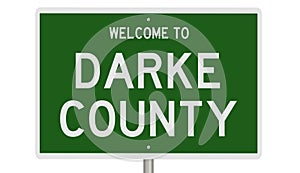 Road sign for Darke County
