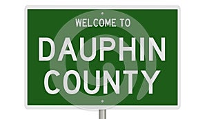 Road sign for Dauphin County