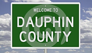 Road sign for Dauphin County