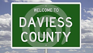 Road sign for Daviess County