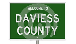 Road sign for Daviess County