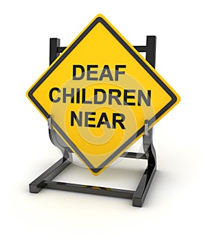 Road sign - deaf children near