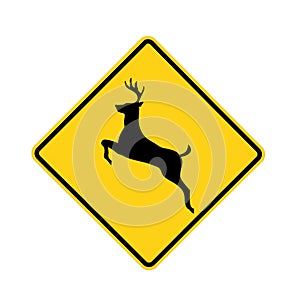 Road sign - deer crossing