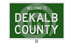 Road sign for DeKalb County