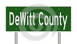 Road sign for DeWitt County photo