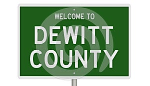Road sign for DeWitt County photo