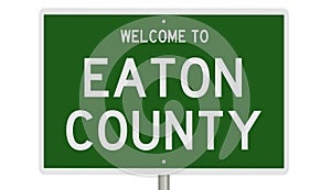 Road sign for Eaton County