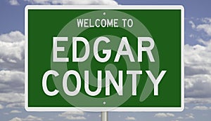 Road sign for Edgar County