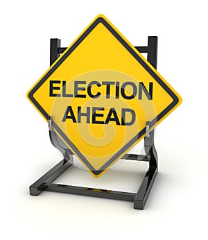 Road sign - election ahead