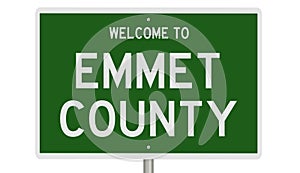 Road sign for Emmet County