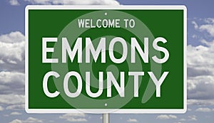 Road sign for Emmons County