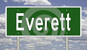 Road sign for Everett Washington