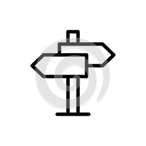 Road sign flat icon