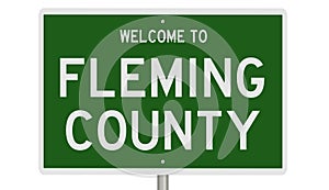 Road sign for Fleming County