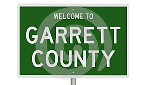 Road sign for Garrett County