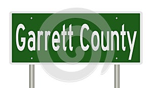 Road sign for Garrett County