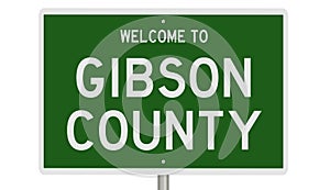 Road sign for Gibson County