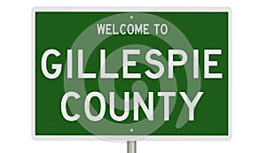 Road sign for Gillespie County