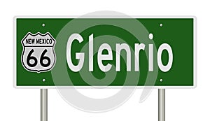 Road sign for Glenrio New Mexico on Route 66 photo