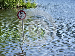 Road sign in Gruentensee