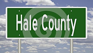 Road sign for Hale County