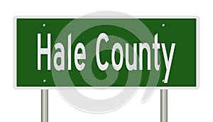Road sign for Hale County