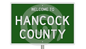 Road sign for Hancock County photo