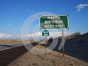 Road Sign Happy 18th Birthday