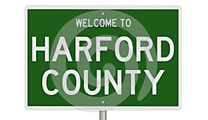 Road sign for Harford County photo
