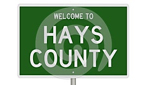 Road sign for Hays County