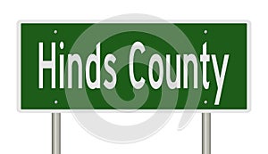 Road sign for Hinds County