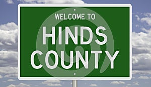Road sign for Hinds County