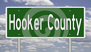 Road sign for Hooker County
