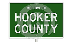 Road sign for Hooker County