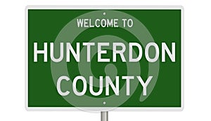 Road sign for Hunterdon County