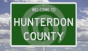 Road sign for Hunterdon County