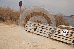 Road sign in Ibiza